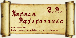 Nataša Majstorović vizit kartica